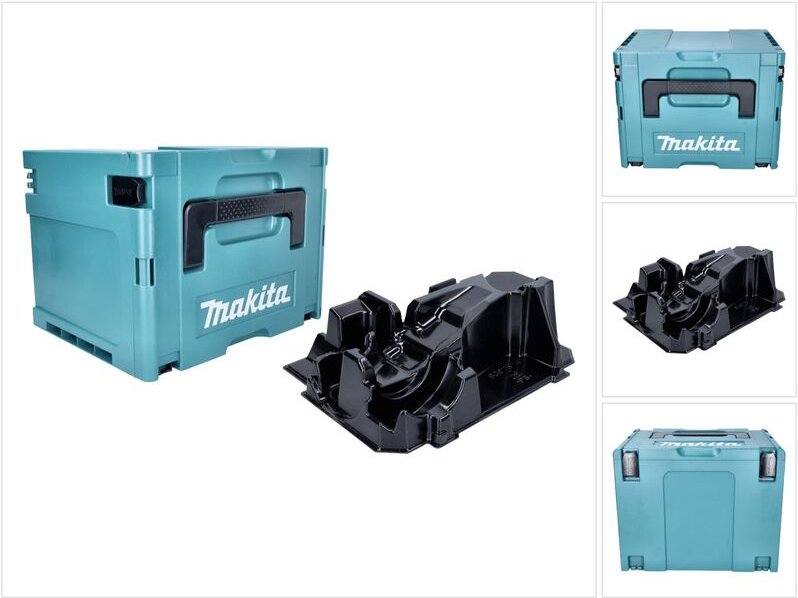 Makita - Makpac 4 Systemkoffer 395 x 295 x 315 mm + passende Einlage für dga 511 / 513 / 514 / 515 / 517 / 519 und dhr 2...