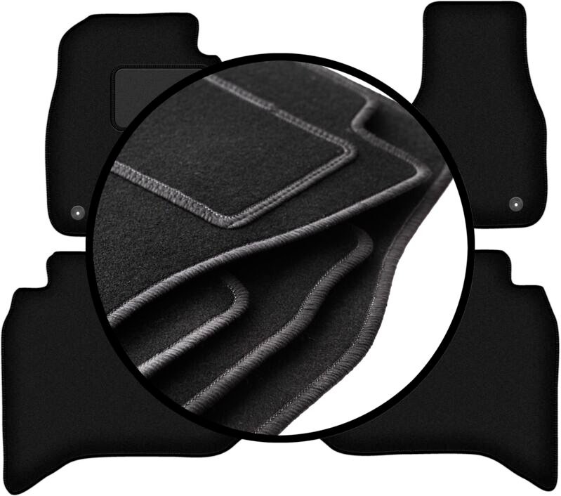 Komplettset Veloursmatten für: Dodge RAM DS DJ 1500 Pickup (2012-2020)