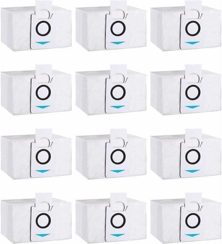 12er-Pack Staubsaugerbeutel, Zubehör kompatibel mit Ecovacs Deebot X1 Omni, X1 e Omni, X1 TURBO, T20 Omni, Ersatz-Staubb...