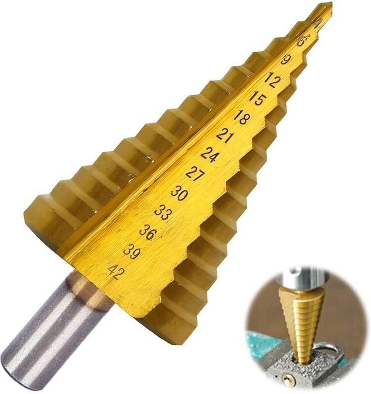 Gabrielle - Stufenbohrer, Metall-Stufenbohrer, Konusbohrer, Metallbohrer, Fräser, Metallbohrer, Metallfräser, Holzfräser...