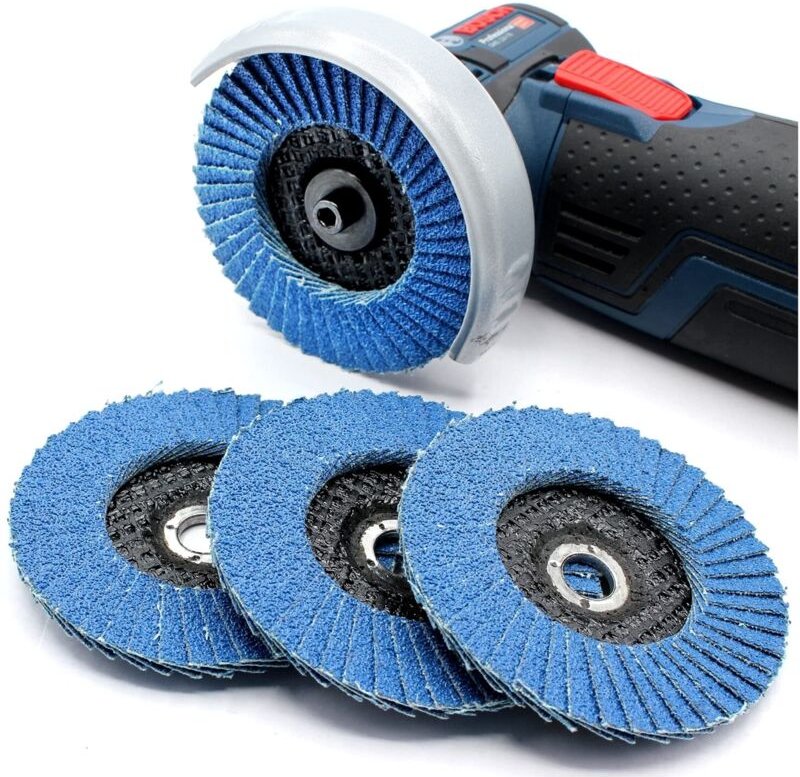 Satz mit 5 Fächerscheiben 76 x 10 mm - Körnung 60 80 120 Für 10.8 10 8 12 V 12 76 - Zubehör für Edelstahl-Holzschleifer ...