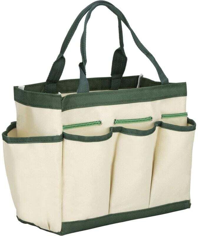 XVX - Aufbewahrungstasche für Gartengeräte mit 9 Taschen, Gartengerätetasche für drinnen und draußen, robuste Gartentasc...