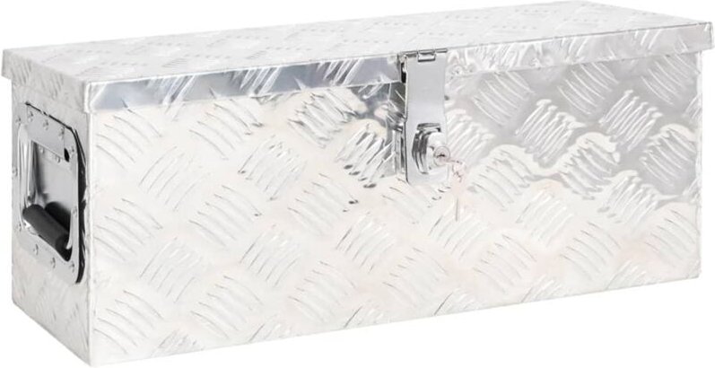 Prolenta Premium Aufbewahrungsbox Silbern 60x23,5x23 cm Aluminium