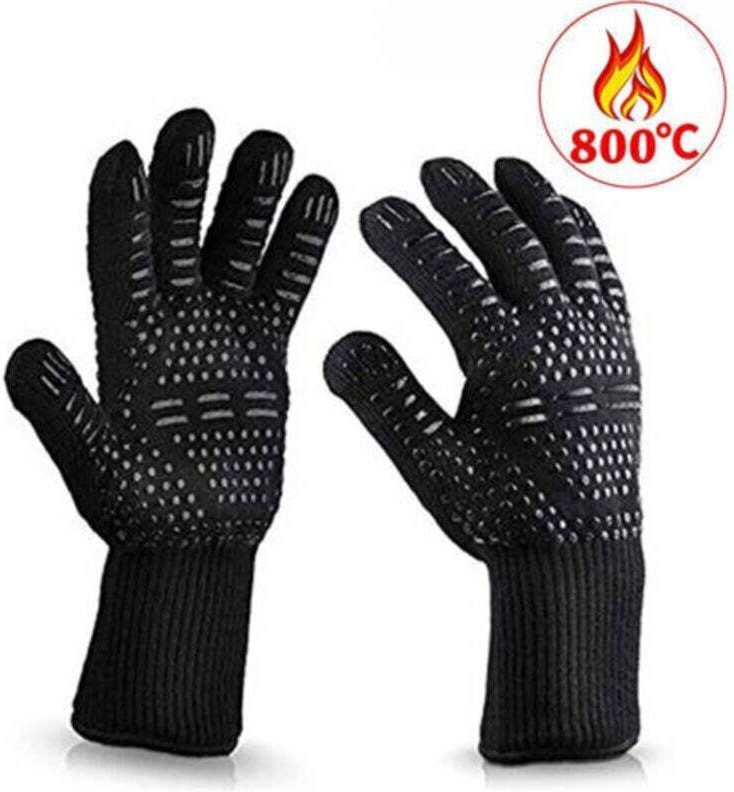 Gants de cuisine résistants à la chaleur jusqu'à 800 °C, antidérapants et adaptés à diverses utilisations telles que le ...