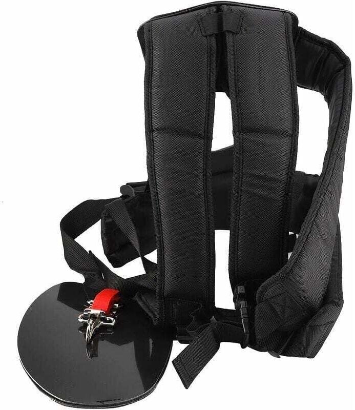 Universel Harnais à Double Pour Débroussailleuse Tondeuse, Tondeuse à Sangle d'épaule avec Ceinture de Nylon, Coussinet ...