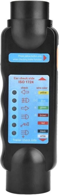 Ej.Life Anhänger Draht Prüfgerät 12 V 7 Pin Anhängerkupplungen Anhängerstecker Schlepplicht Kabeltester 7 Poliger Kabelt...