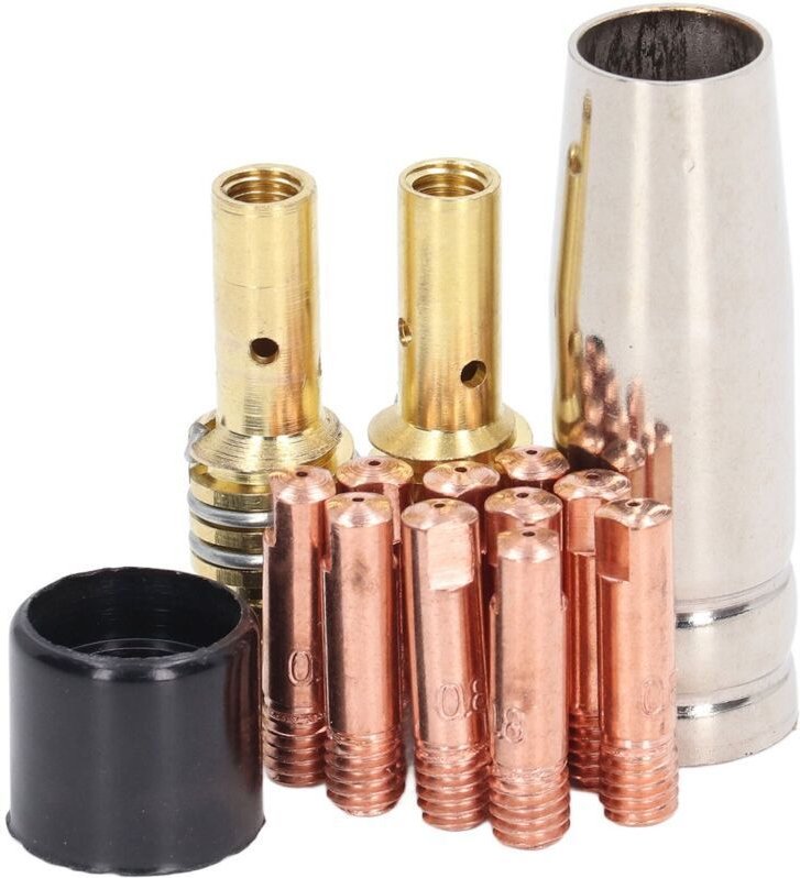 Set mit 14 Kupferdüsen für MIG 15AK, MIG, MAG Schweißbrenner.