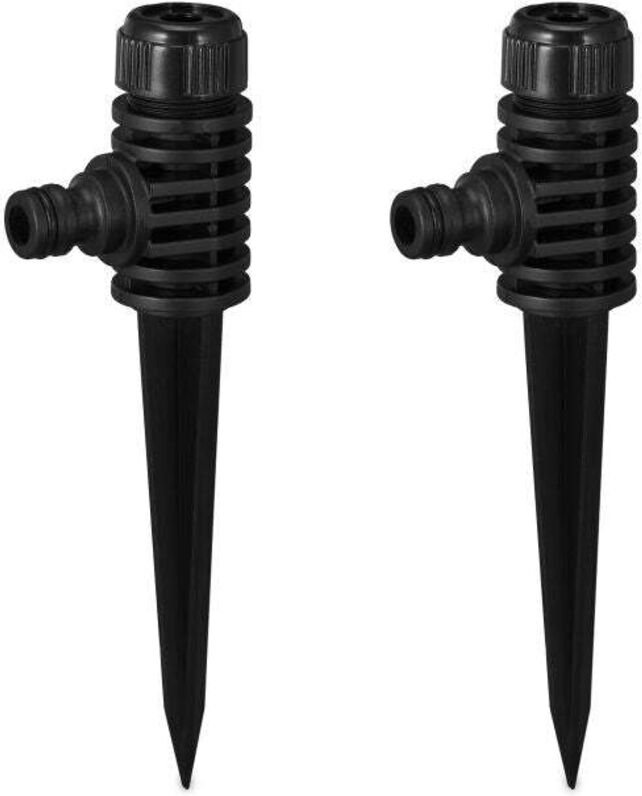 Set of 2 spike sprinklers in black
