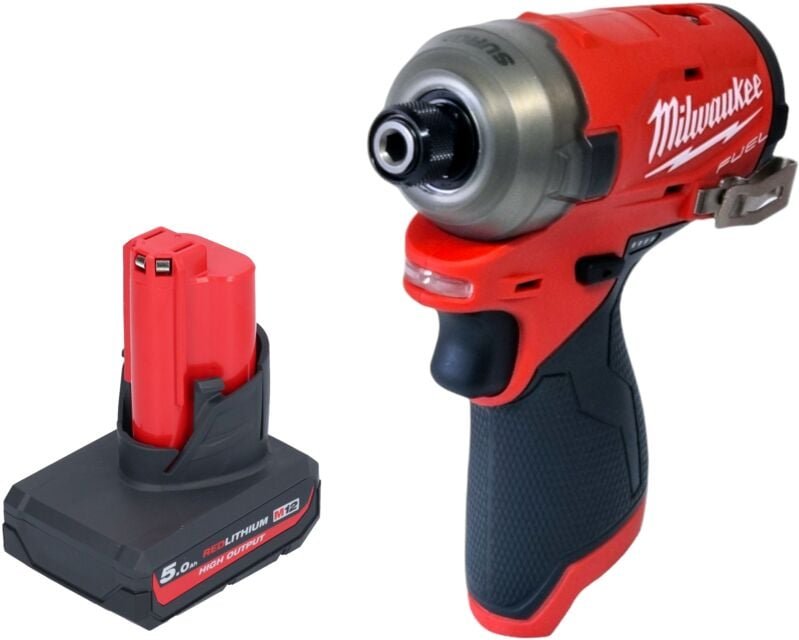 M12 FQID-501 Akku Schlagschrauber 12 v 50 Nm 1/4' Brushless + 1x Akku 5,0 Ah - ohne Ladegerät - Milwaukee