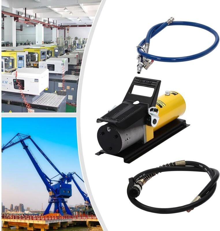 Lufthydraulik Pumpe Pneumatische Hydraulikpumpe, 10000PSI Pneumatische Hydraulische Fußpumpe Drucklufthydraulische Fußpu...