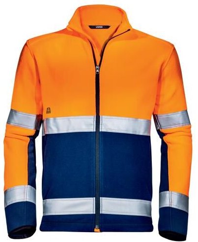 uvex Fleecejacke Construction orange, warnorange Gr. 3XL