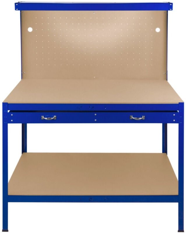 Monster Shop - Werktsich Werkbank Arbeitstisch Blau Werkstatt Lochwand Schublade Licht diy