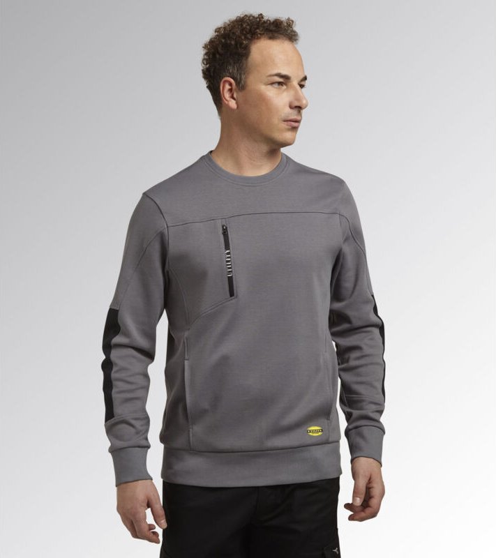 Diadora Sweatshirt Crew Litework Arbeits-Sweatshirt - XXL - Gris