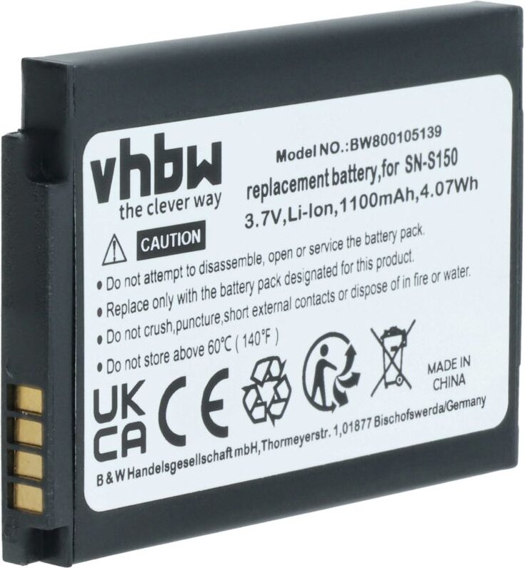 Vhbw - Akku kompatibel mit Luvion 88 Essential Babyphone Babytalker (1100 mAh, 3,7 v, Li-Ion)