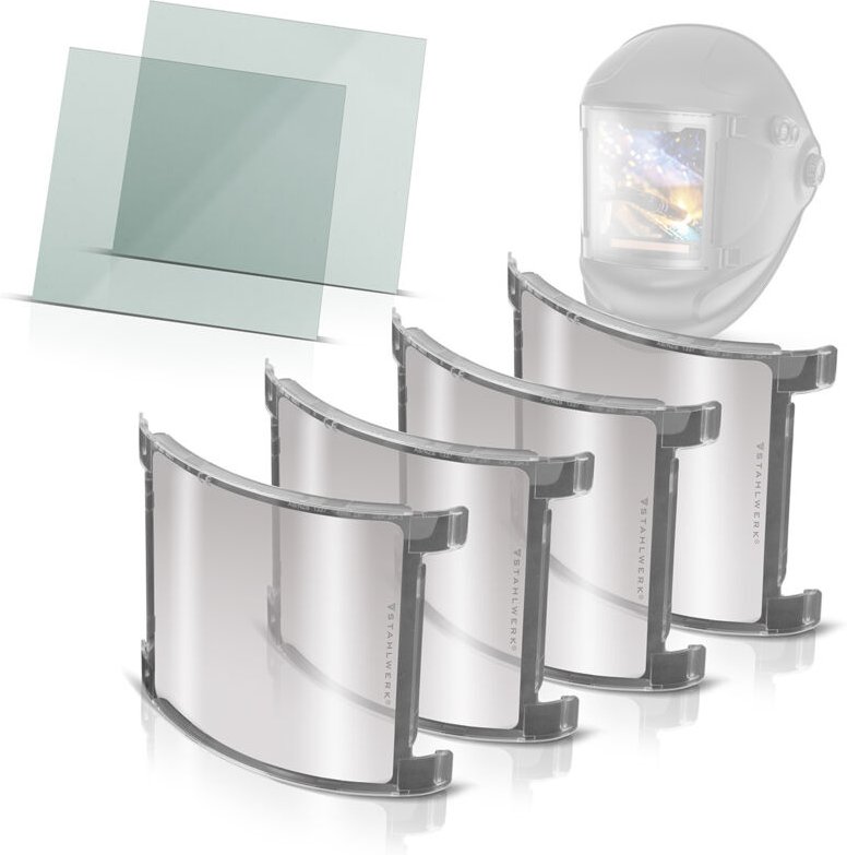 STAHLWERK Schweißhelm Ersatzscheiben 6er Set Ersatzgläser innen außen für TITAN