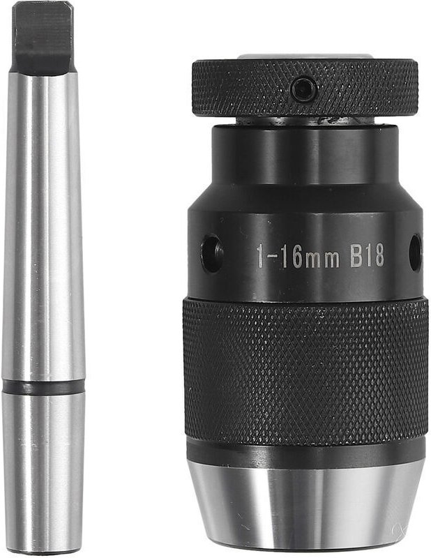 1-16 B18 Bohrfutter + MT2-B18 Schaft Schnellspannbohrfutter und selbstsichernder Schaft mit MT3-B18 Kegelfutter / Kegels...