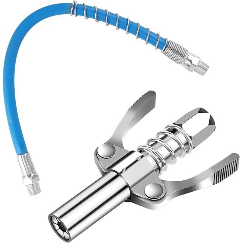 Fettpressenkupplung, Fettpumpendüse mit 30 cm flexiblem Schlauch, G-Typ-Kupplung für Fettpumpen, für alle Arten von Fett...