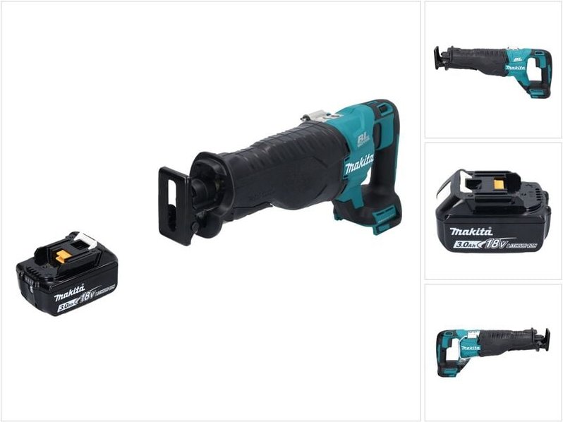 Djr 187 F1 Akku Reciprosäge Säbelsäge 18 v Brushless + 1x Akku 3,0 Ah - ohne Ladegerät - Makita