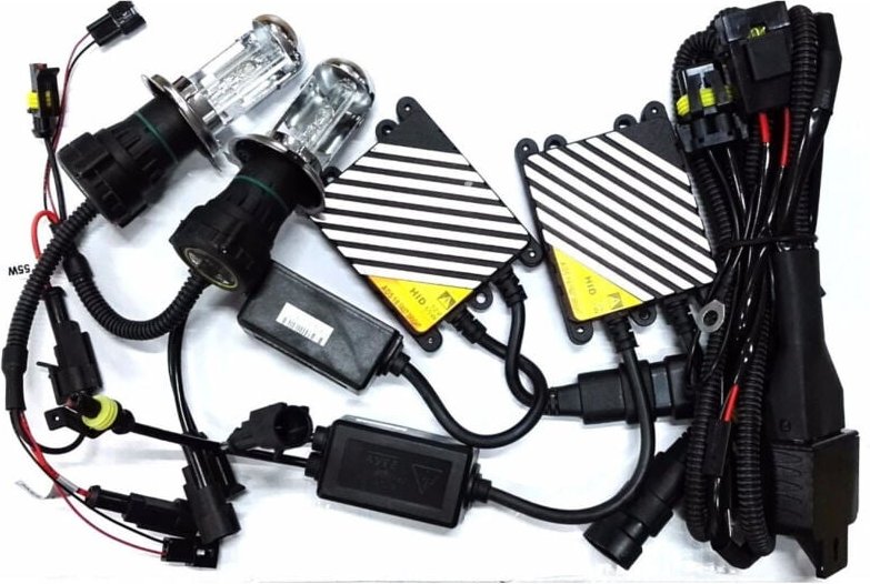 Trade Shop Traesio - Trade Shop - kit bixenon H4 H4-3 6000K 55W hid paar scheinwerfer auto licht steuereinheit -