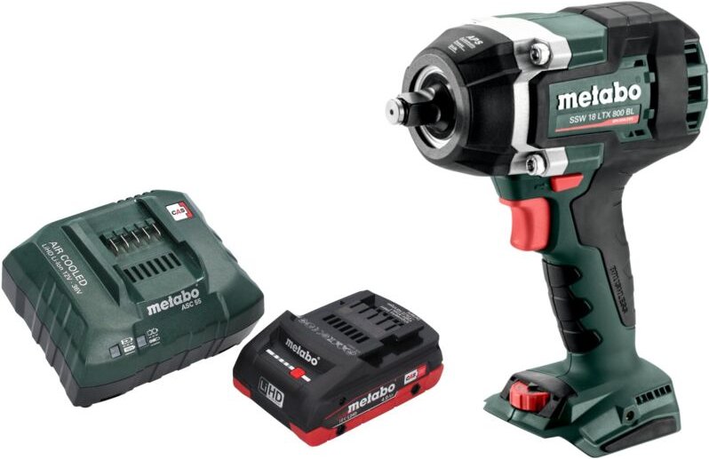Metabo SSW 18 LTX 800 BL Akku Schlagschrauber 18 V 800 Nm 1/2" Brushless + 1x LiHD Akku 4,0 Ah + Ladegerät