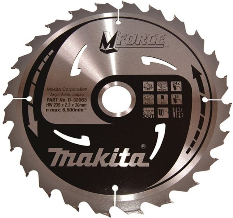 Makita Kreissägeblatt M-FORCE 235/30 mm, 24 Zähne, 1,6 mm, Holz