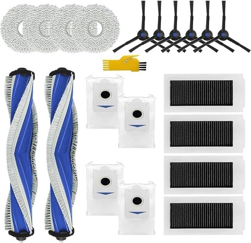 FOREHILL Zubehör für ECOVACS DEEBOT X5 Omni Saugroboter, Ersatzteile, 20er-Pack: 2 Hauptbürsten, 4 Filter, 6 Bürsten