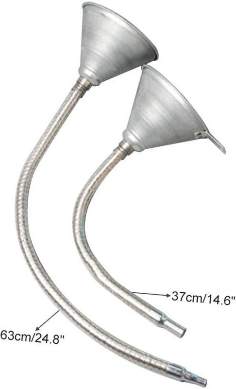 63 cm langer, flexibler Metalltrichter zum Notbetanken von Autos und Motorrädern