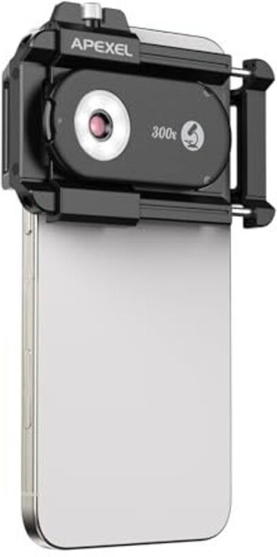 300X Handy Mikroskop, Telefonmikroskop mit CPL, 18 LED-Licht, 19 Beleuchtungsmodi, Mikroskop Handy UV-Licht & Universalc...