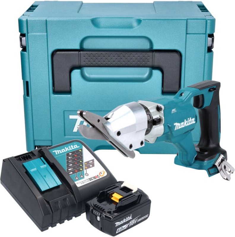 Makita DJS 800 RG1J Akku Faserzementschere 18 V Brushless + 1x Akku 6,0 Ah + Ladegerät + Makpac