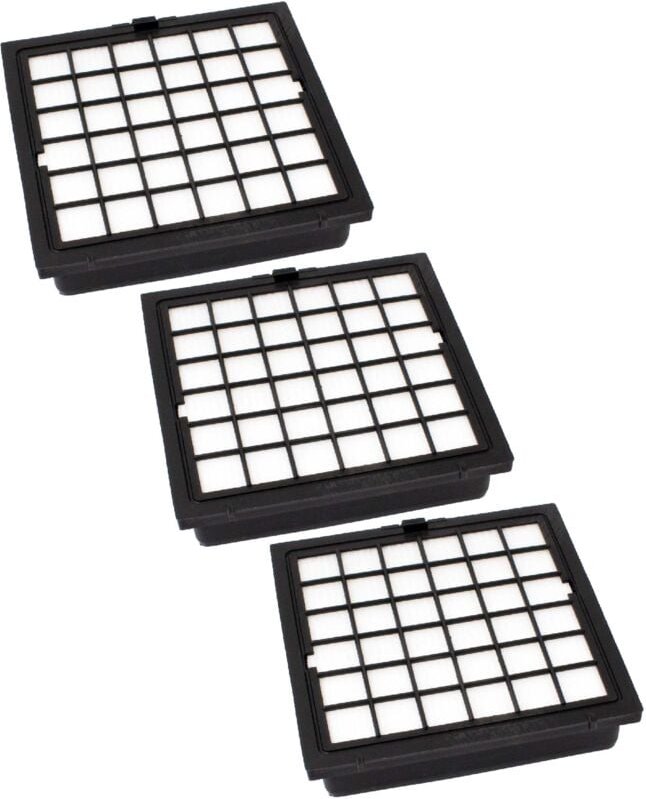 vhbw 3x Staubsaugerfilter kompatibel mit Quelle / Privileg Megaclean 3, VS8PR04/03 Staubsauger - HEPA-Filter Schwarz Wei...