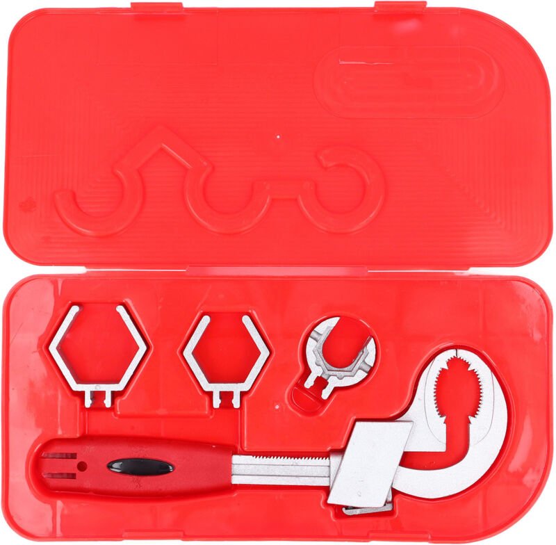 Fafeicy Universal-Badezimmerschlüssel-Reparaturwerkzeug, verstellbarer Doppelschlüssel mit 3 Bohrfuttern, 80 mm Öffnung ...