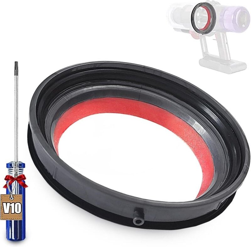 Thumbnail - Fester Dichtungsring für Dyson V10 SV12 Staubsauger-Ersatzzubehör, fester Staubbehälter mit Torx-Schraubendreher