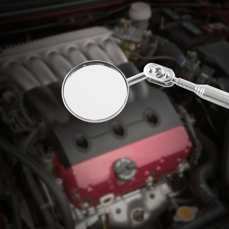 Teleskop-Inspektionsspiegel – Teleskop-Rundlinse für Autos – Für Elektronik und Werkstätten – Griffabdeckung