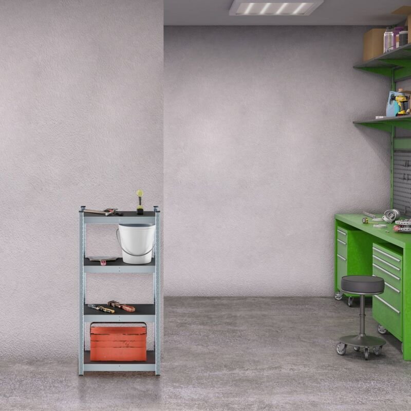 Robustes regal aus verzinktem metall verstellbar