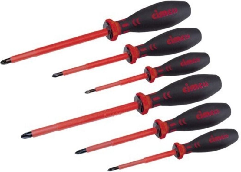 Kreuzschlitz-Schraubendreher-Satz, VDE-isoliert, 6-teilig - Cimco