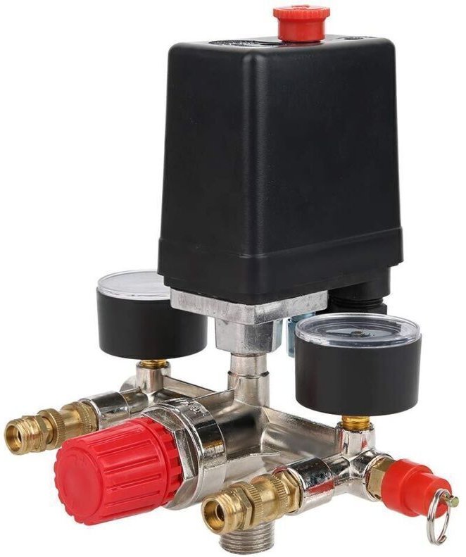 Druckschalter für Luftkompressoren, Verteilerregler, Steuerventil für Druckschalter für Luftkompressoren 90120PSI