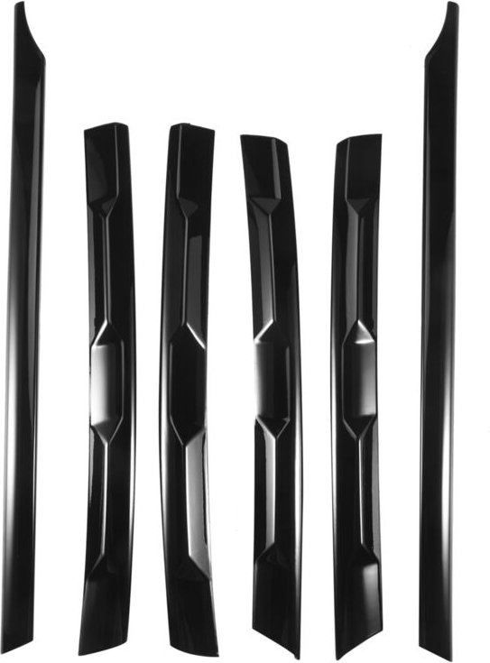 LHD für L 2017-2021 Glänzend Schwarz Front Stoßstange Mesh Center Grille Grill Formleisten Abdeckung Trim