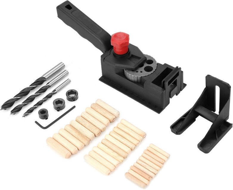 Set mit 38 Holzdübeln zum geraden Bohren, Positionieren und Markieren für Holzbearbeitung und Tischlerei