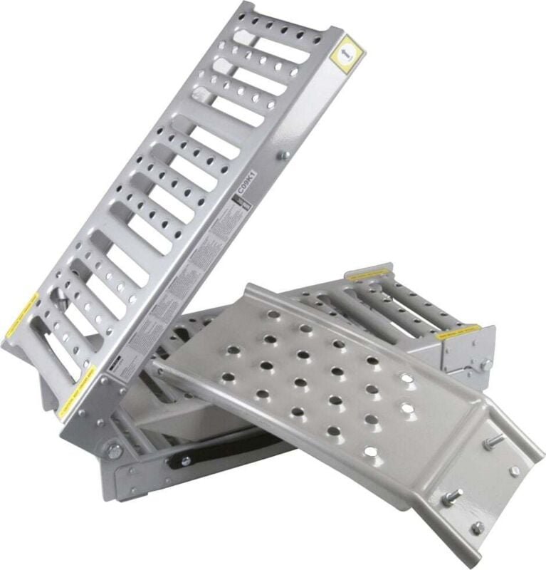 Cartrend - Unitec Auffahrrampe klappbar 200x25cm - 2 Stück Auffahrrampe klappbar