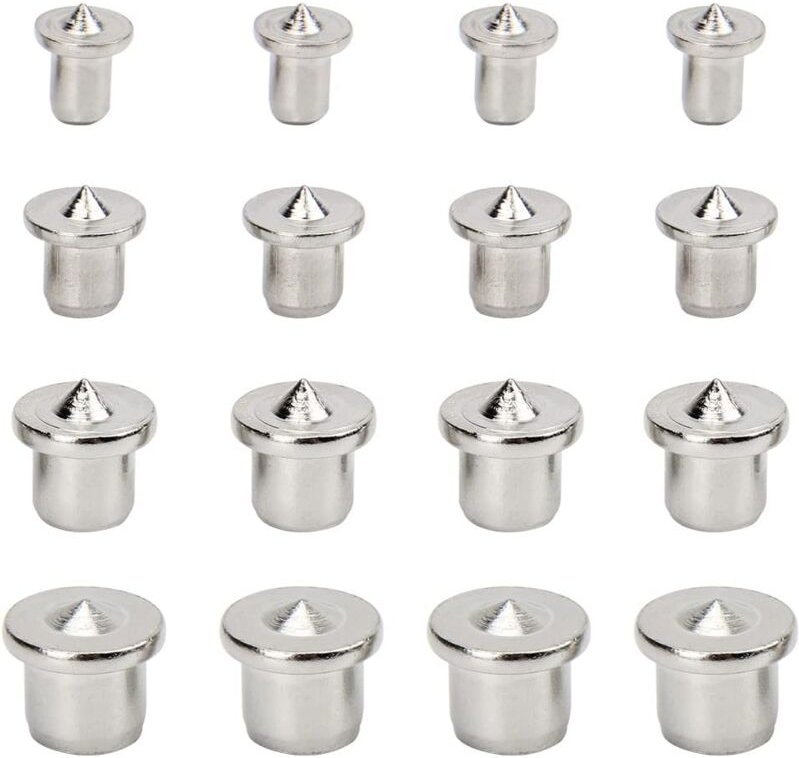 16-teiliges Holzausrichtungsdübel-Zentrierpunkt-Dübelzentrierwerkzeug für die Holzbearbeitung in der Dübelmitte, 6 mm, 8...