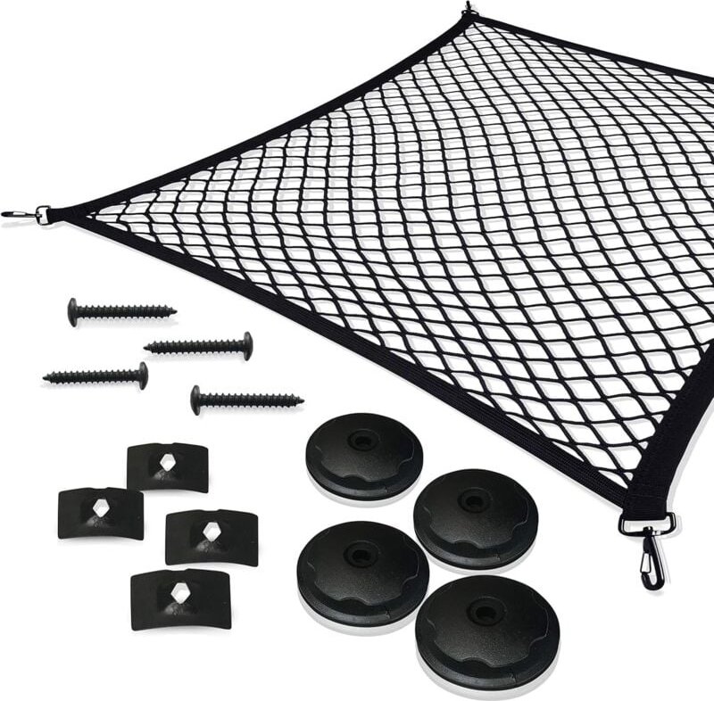 Auto-Gepäcknetz, elastisches Nylon-Kofferraumnetz, 110 x 60 cm, Schutznetz, Multifunktions-Trennnetz für die Kofferrauma...