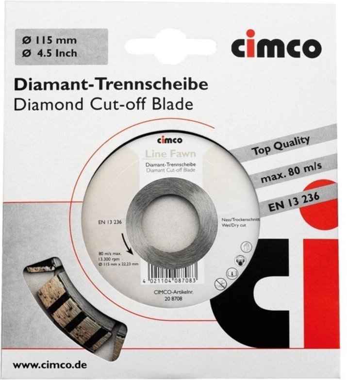 Thumbnail - Cimco Diamanttrennscheibe D=115mm 208708