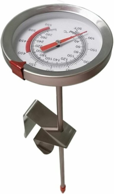 Hochtemperatur-Lebensmittelthermometer aus Edelstahl mit 20 cm langer Sonde