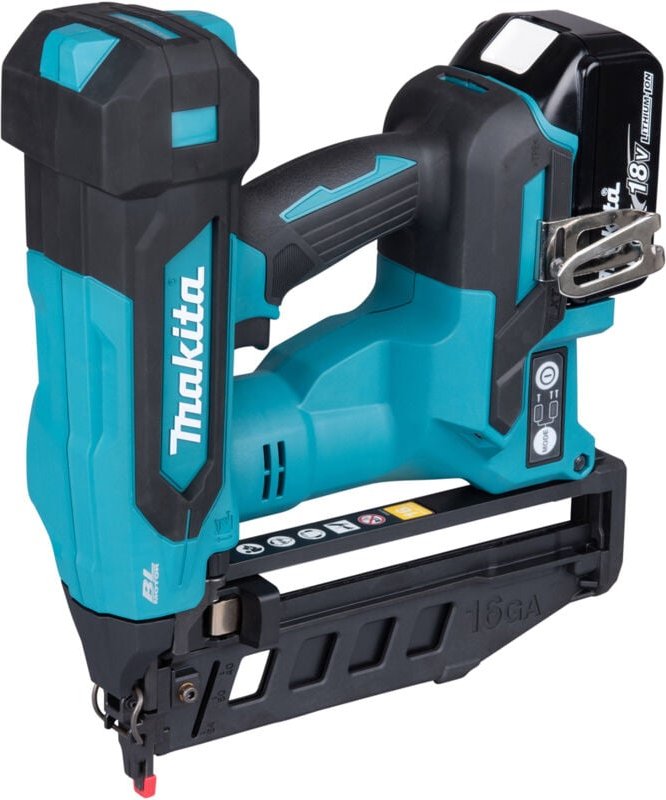 Makita DBN 601 RTJ Akku Nagler 18 V 19 - 64 mm Brushless + 2x Akku 5,0 Ah + Ladegerät + Makpac