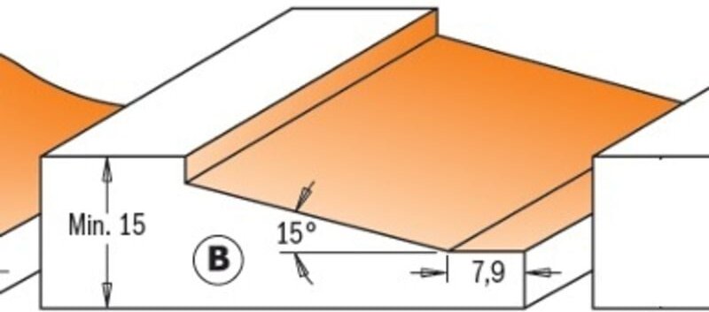 890.502.11 Horizontaler Türfräser C/cusc.hm S=12.7 D=82.5x15 (B)