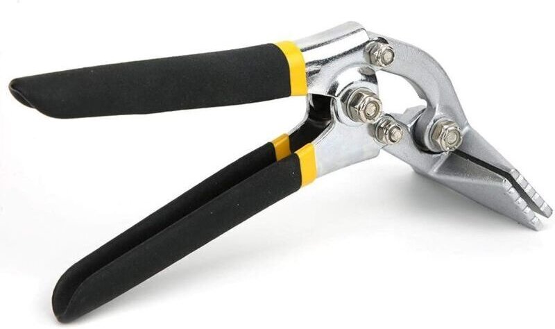 Blechbiegezange, manuelles Crimpwerkzeug mit Blechzange, Crimpzange mit rutschfestem Griff, Blechbieger (gebogen)