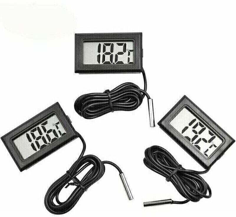 Mini-Digital-LCD-Thermometer, Temperatur mit Temperaturfühler, Sensortester für Kühl- und Gefrierschränke, Aquarien (3 x...