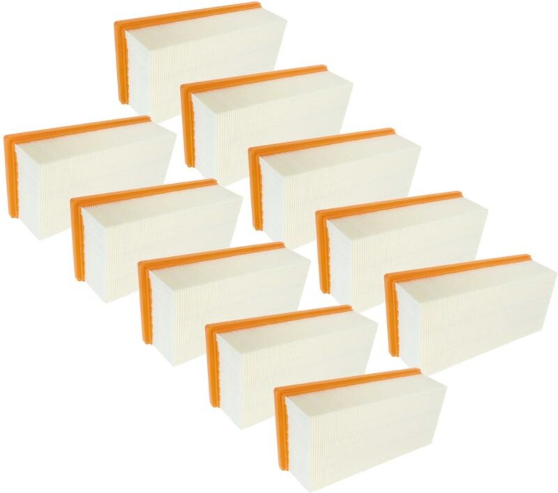vhbw 10x Flachfaltenfilter kompatibel mit Kärcher NT 65/2 Eco, NT 65/2 Ap Me Industriestaubsauger Nass-/Trockensauger St...