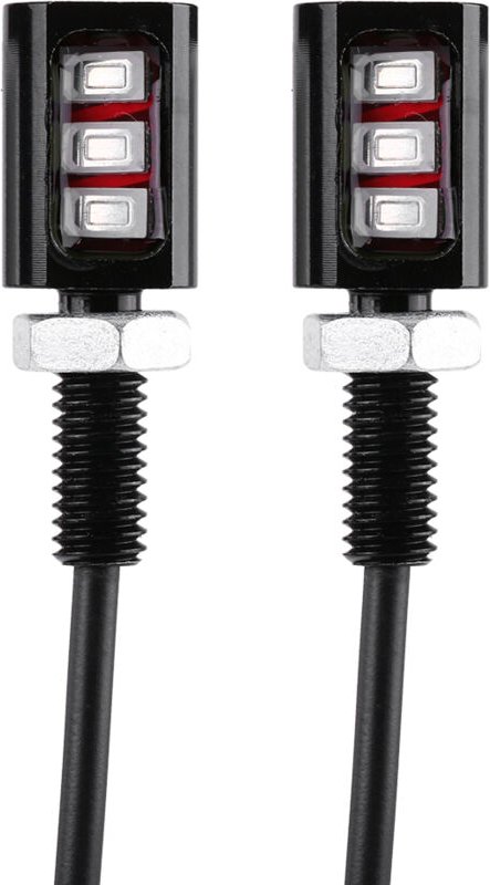 2x12V Universal-Kennzeichenhalterung für Auto und Motorrad, hellblaue LED-Lampe.