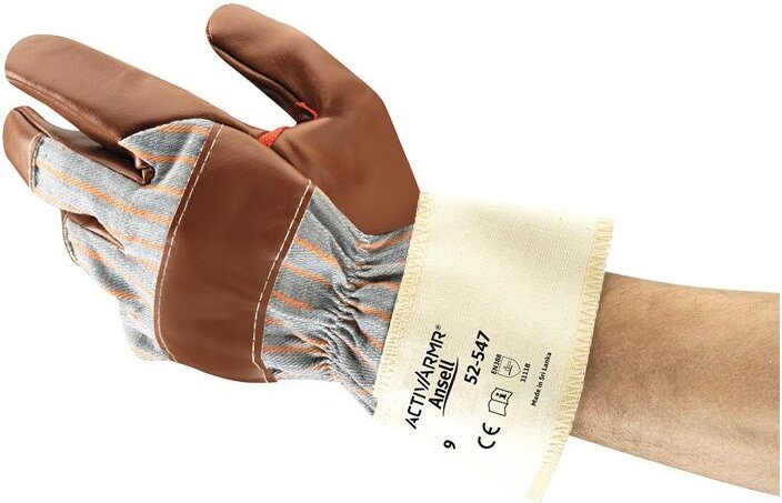 52547090 Handschuhe ActivArmr® 52-547 Größe 9 braun Baumwoll-Jersey mit n - Ansell
